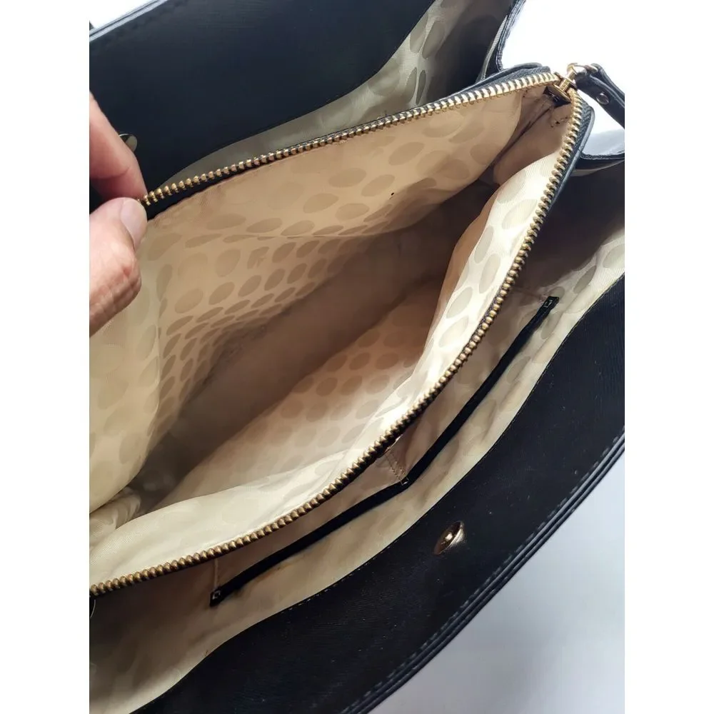 Kate Spade New York Charlotte Street Reena Black Leather‎ Tote Shoulder Handbag